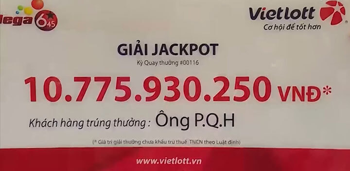 Giải thưởng Jackpot Vietlott