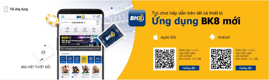 BK8 phiên bản di dộng App