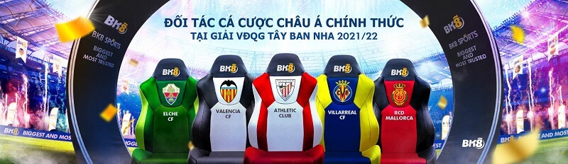 BK8 - Đối tác chính thức của 5 đội bóng giải VĐQG TBN 2021 - 2022